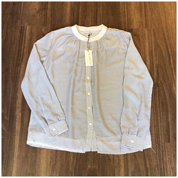 LAST ONE❗Current Air Anthro Chic Pinstripes Top - Picture 5 of 8